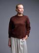 Brown Sweater with round neckline and with three quarters sleeves Valentina Milano - 1