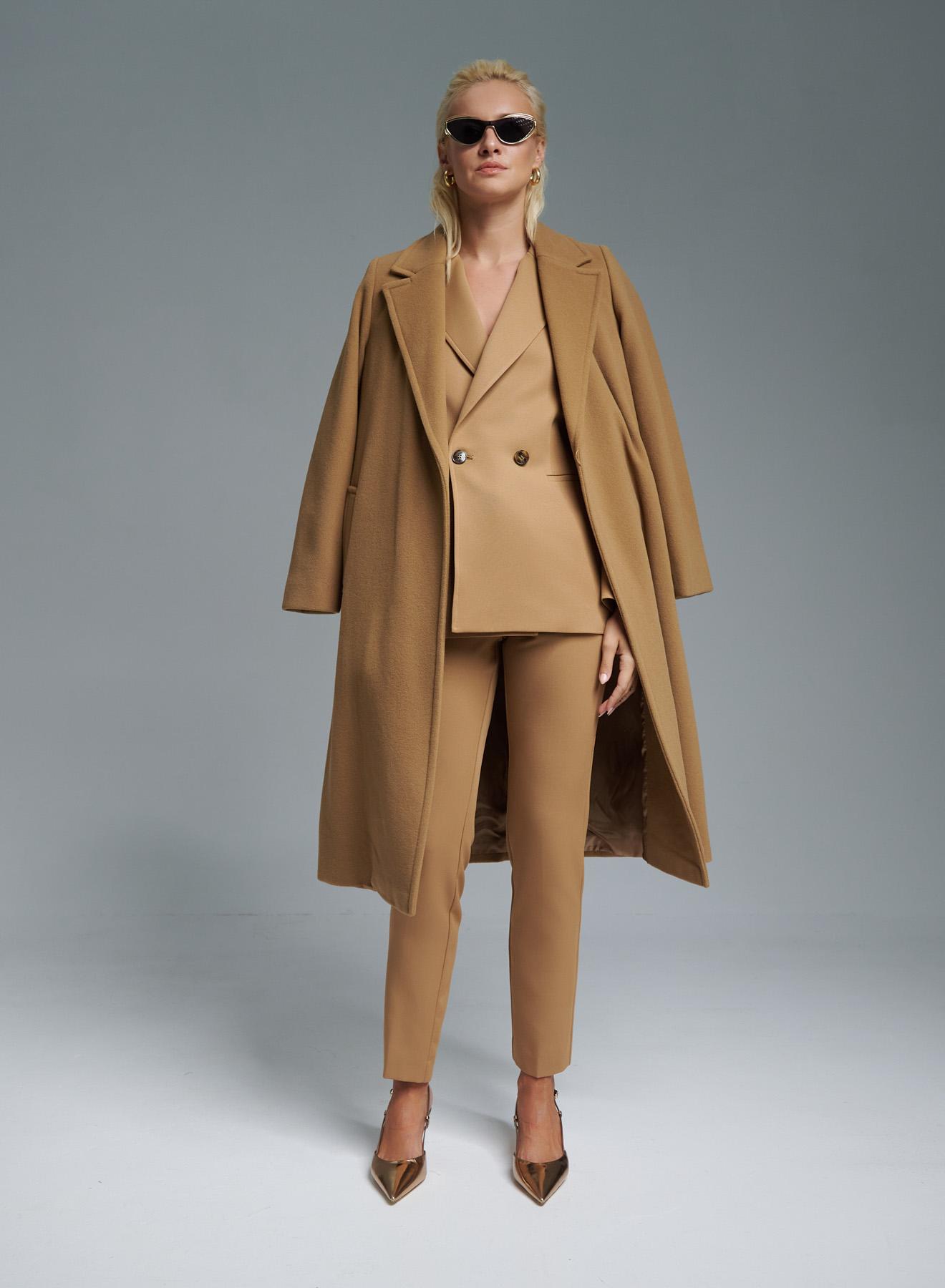 Camel Coat with belt Emme Marella - 3