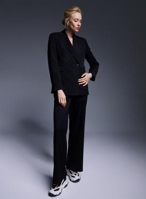 Wide legs trousers with rubber waistband - 26191