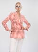 Orange-White double breasted Blazer Pie De Poule Emme Marella - 2