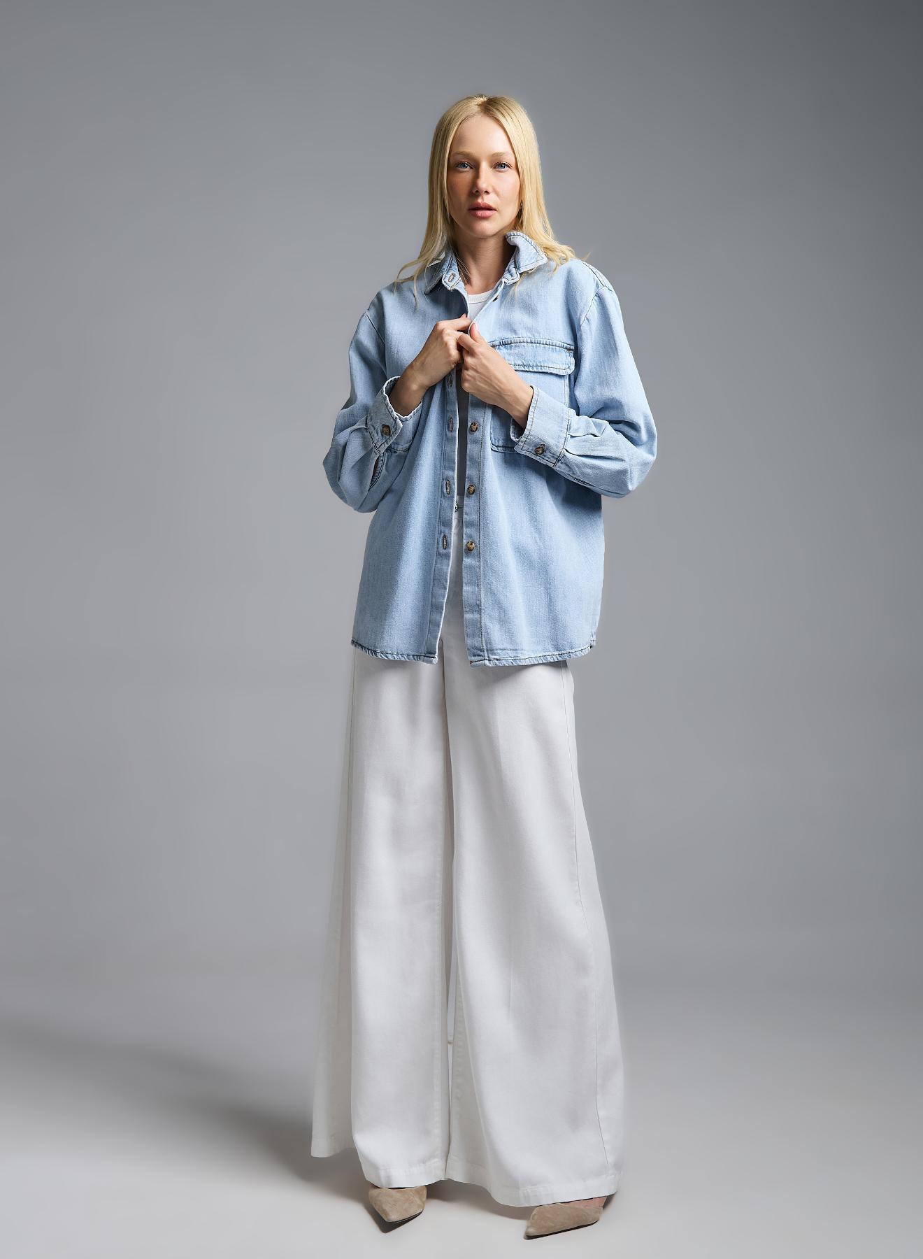 Light Blue denim Shirt Vicolo - 3