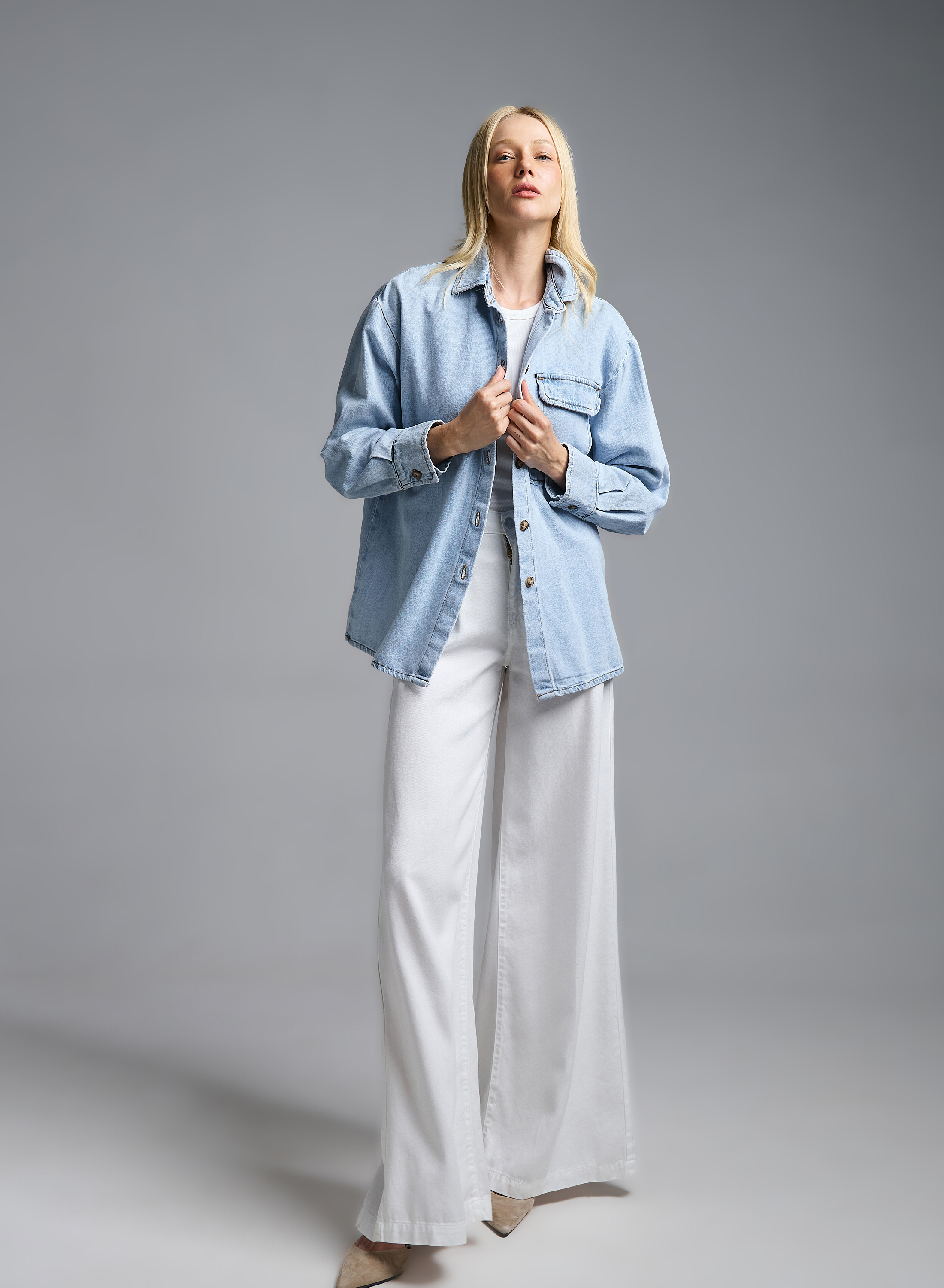 Light Blue denim Shirt Vicolo - 3