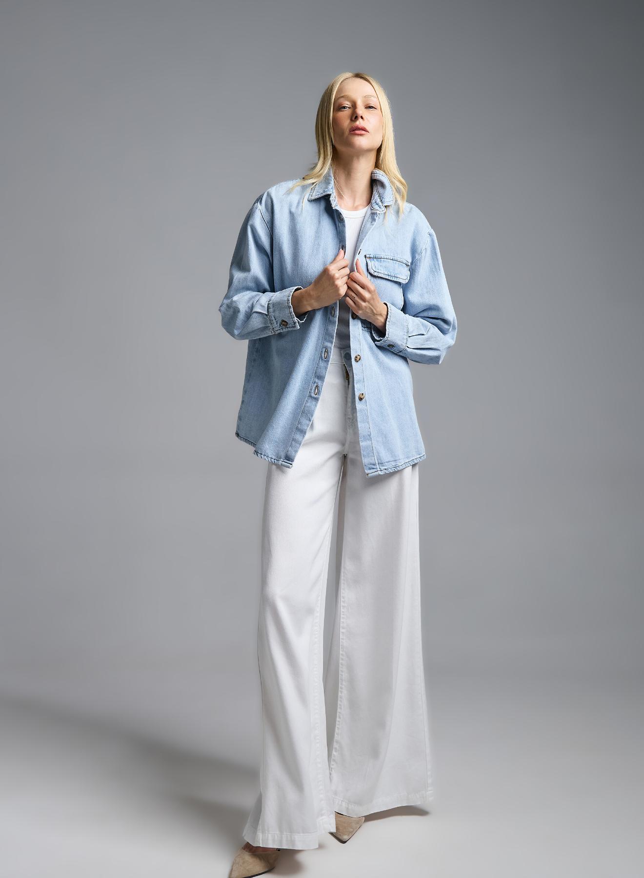 Light Blue denim Shirt Vicolo - 4