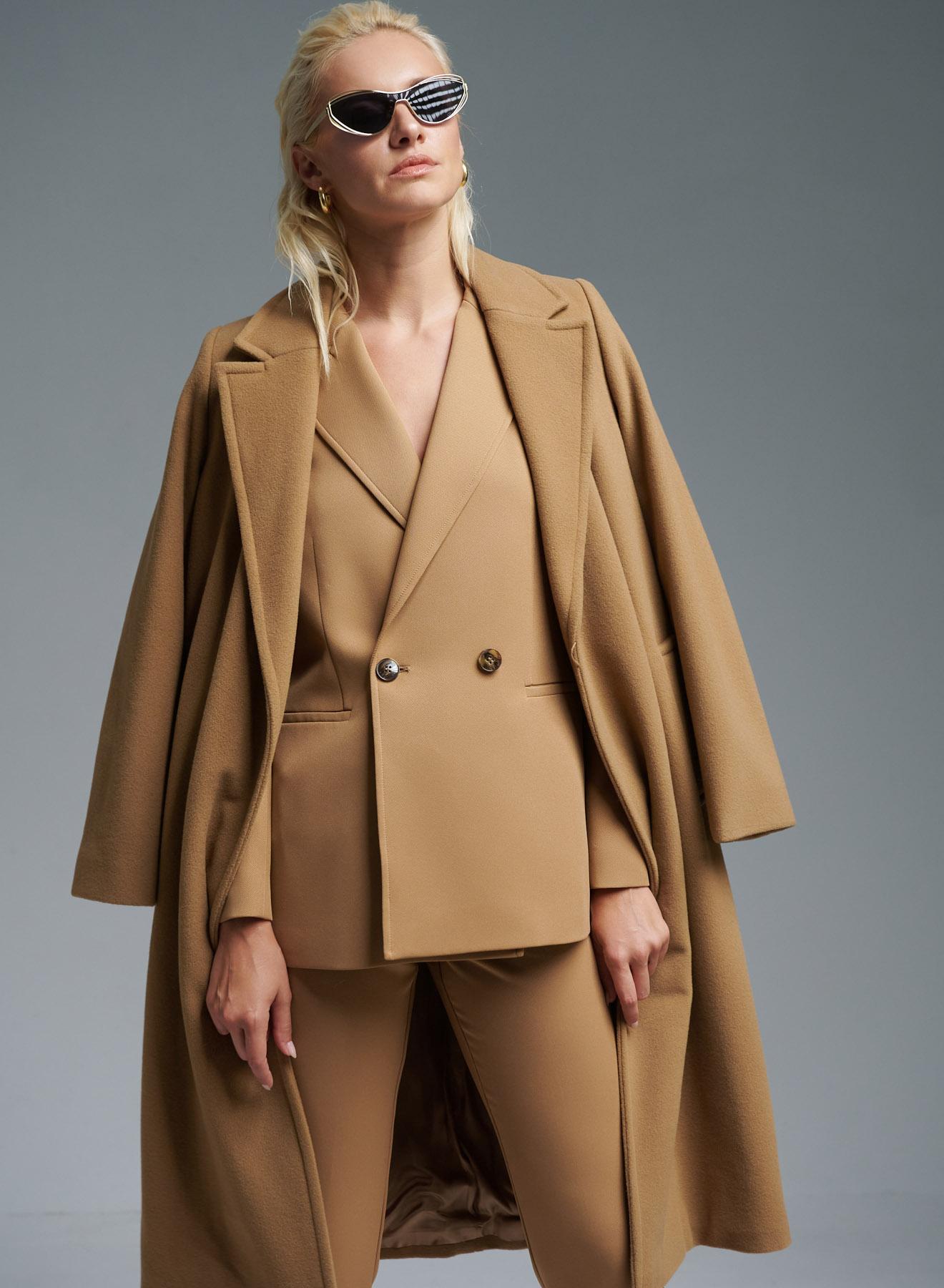 Camel Coat with belt Emme Marella - 4