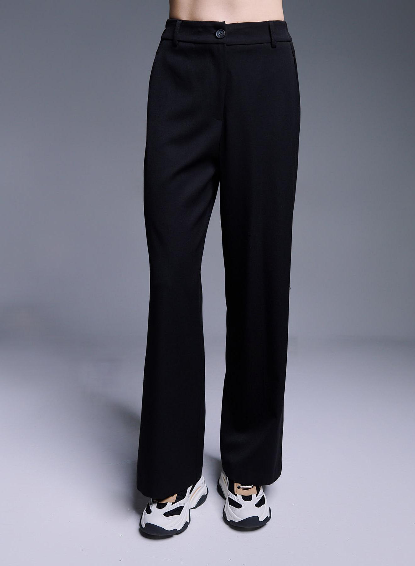 Wide legs trousers with rubber waistband - 3