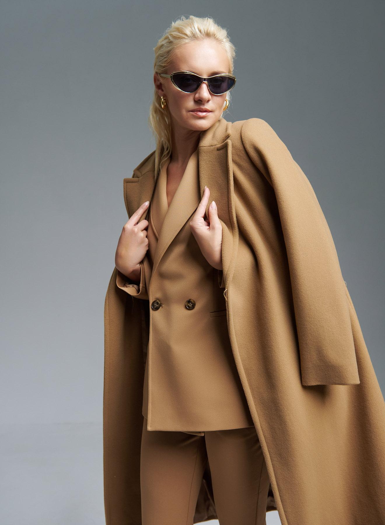 Camel Coat with belt Emme Marella - 5