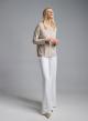 Beige knitted Blouse with long sleeves and with sequins Valentina Milano - 2