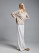 Beige knitted Blouse with long sleeves and with sequins Valentina Milano - 3