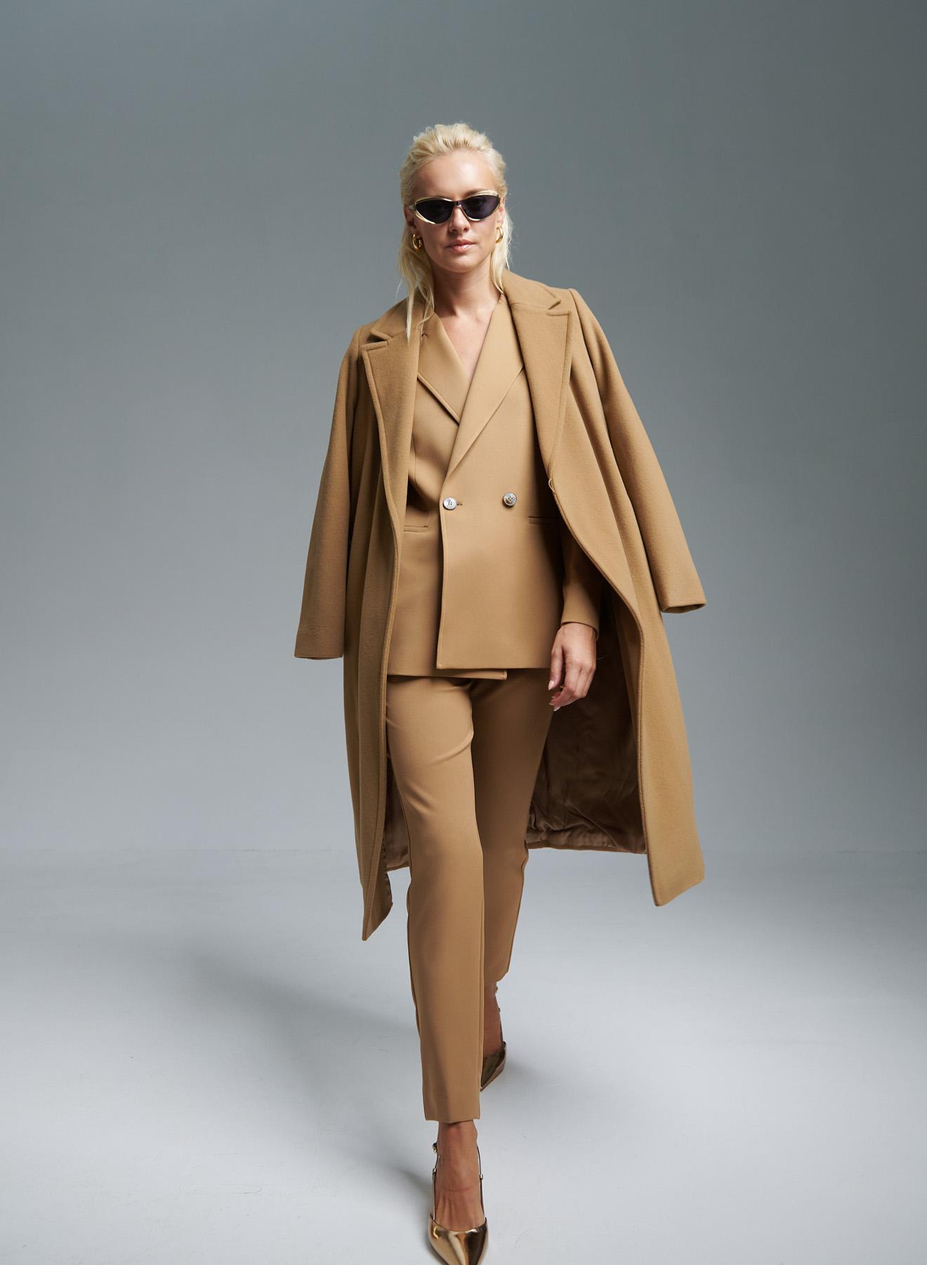 Camel Coat with belt Emme Marella - 5