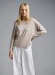 Beige knitted Blouse with long sleeves and with sequins Valentina Milano-5