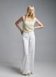 Vanilla sleeveless knitted Blouse with V neckline Kontatto - 1