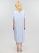 Γαλάζιο-Λευκό Φόρεμα σεμιζιέ με ρίγες και ζώνη Milla - 2