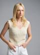 Vanilla sleeveless knitted Blouse with V neckline Kontatto - 3