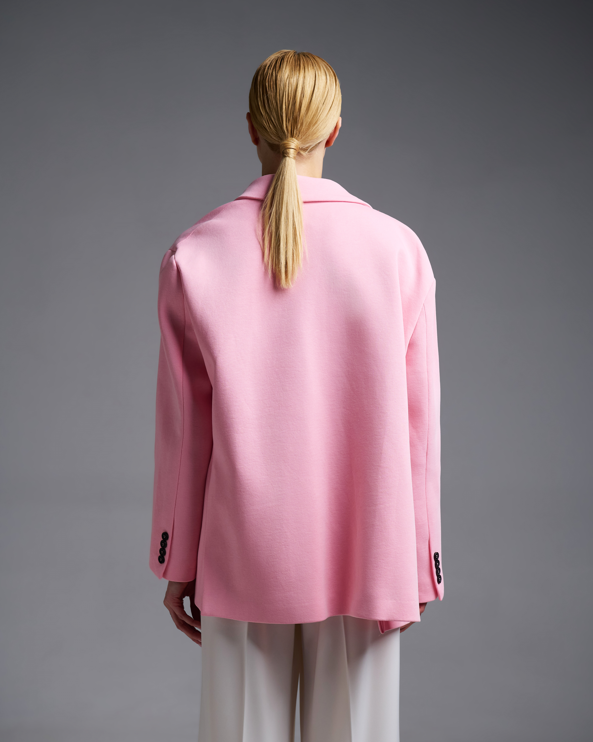Ροζ  βαμβακερό oversized Σακάκι Vicolo - 4