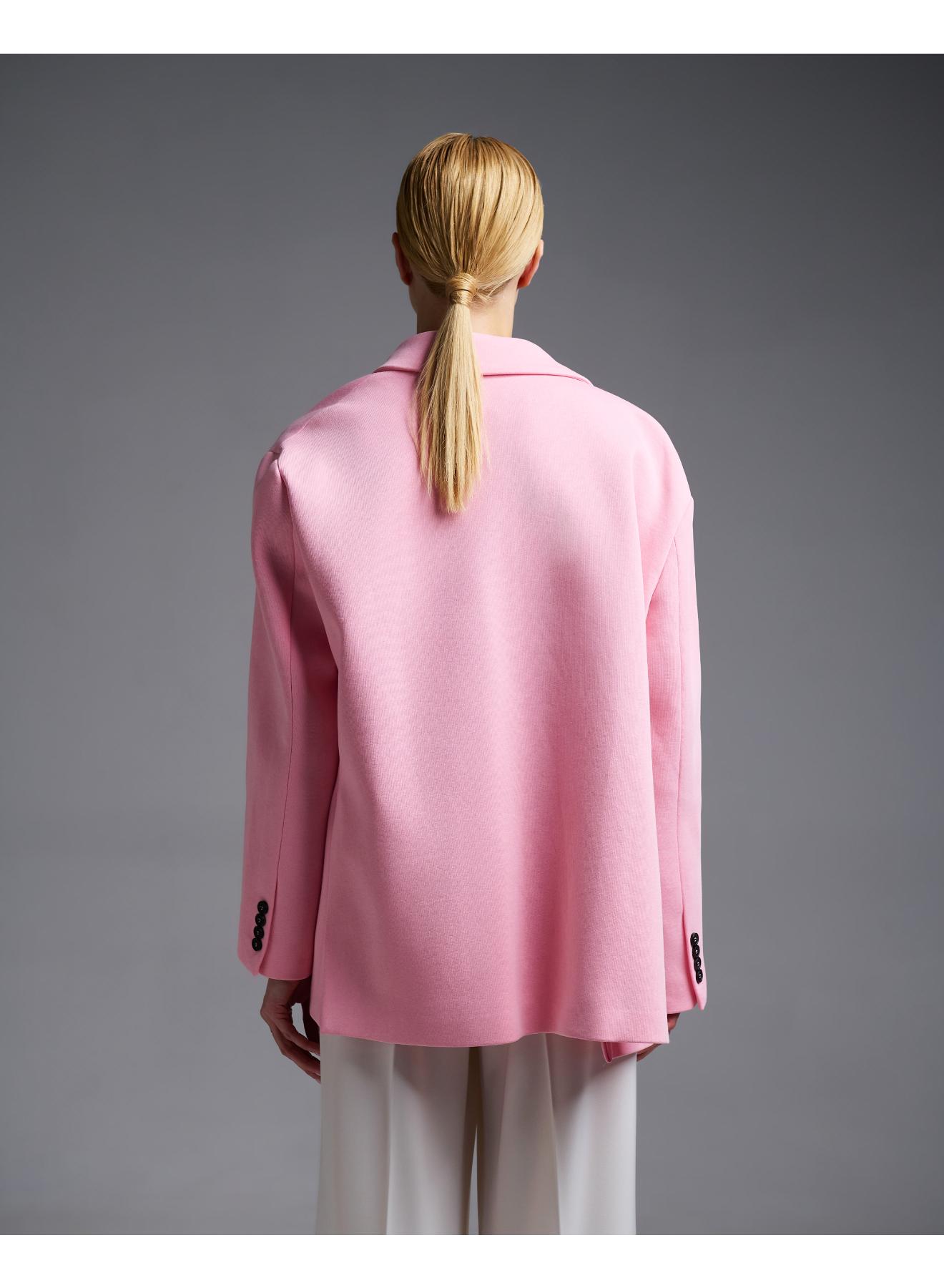 Ροζ  βαμβακερό oversized Σακάκι Vicolo - 5