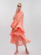 Coral voile midi Dress "KATE" Devotion Twins - 0