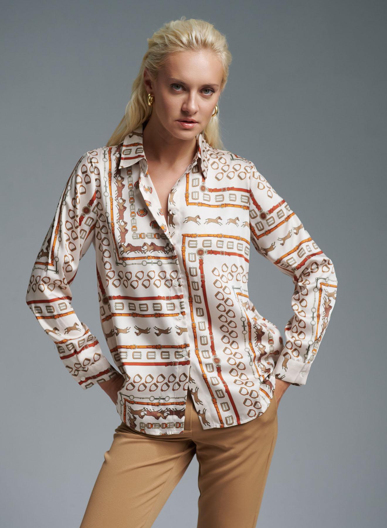 Cream patterned Shirt Emme Marella - 1