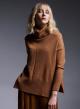 Turtleneck knit blouse with side slits - 3
