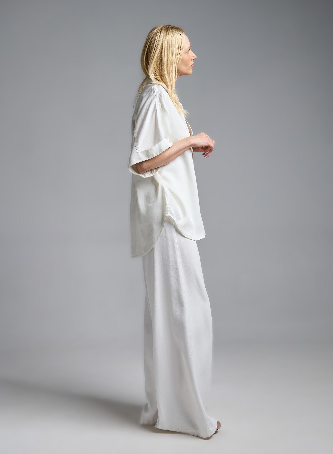 Ecru sleeveless loose fit Shirt Valentina Milano - 4