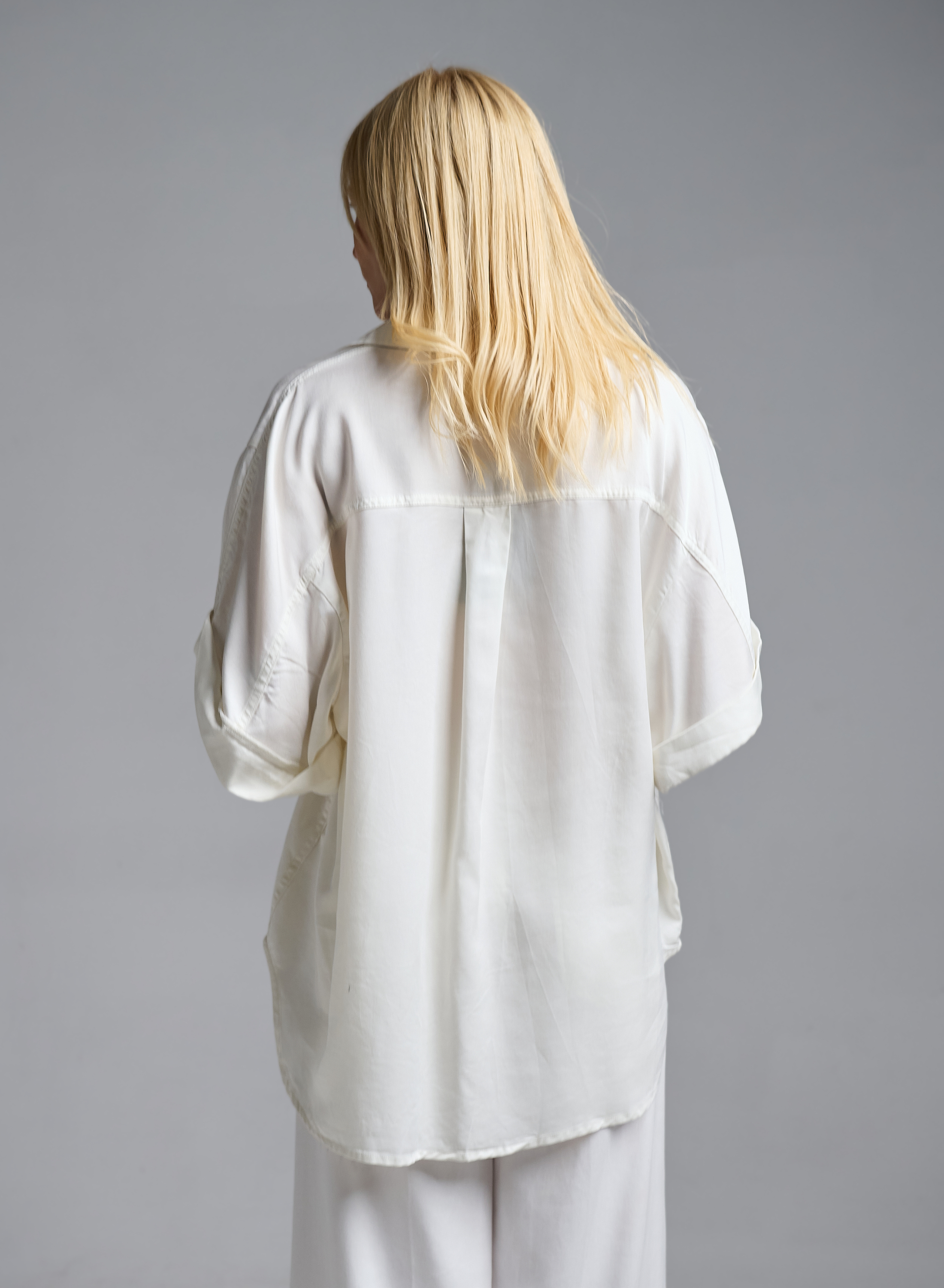 Ecru sleeveless loose fit Shirt Valentina Milano - 7