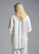 Ecru sleeveless loose fit Shirt Valentina Milano-7