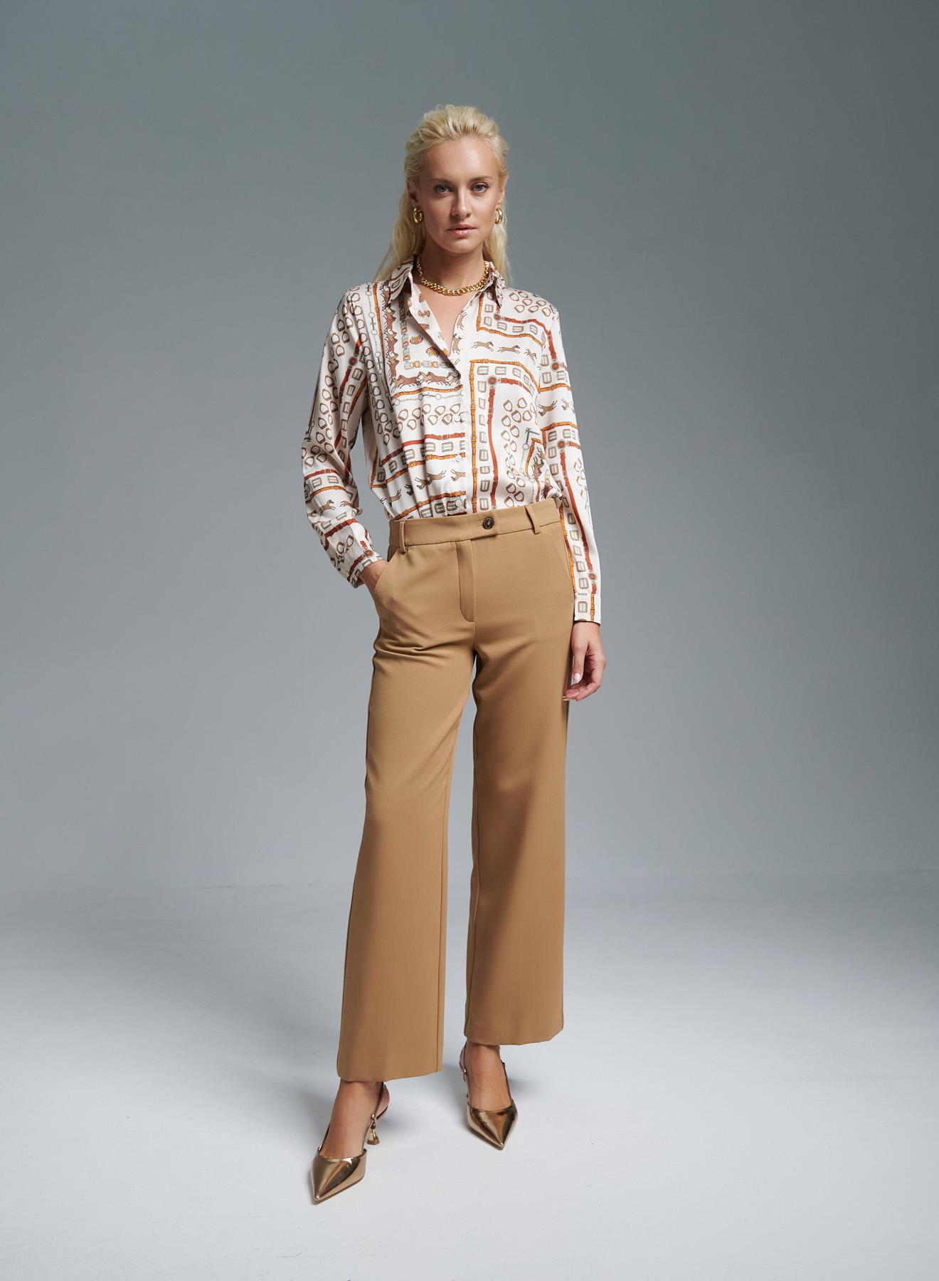 Camel straight leg Trousers Emme Marella - 1