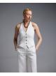 Λευκό Γιλέκο με ανοιχτή πλάτη Vicolo - 2