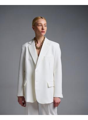 Λευκό Σακάκι που κουμπώνει με δύο τρόπους Vicolo - 56620