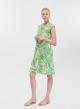 Beige-Green sleveeless printed Dress Emme Marella - 0