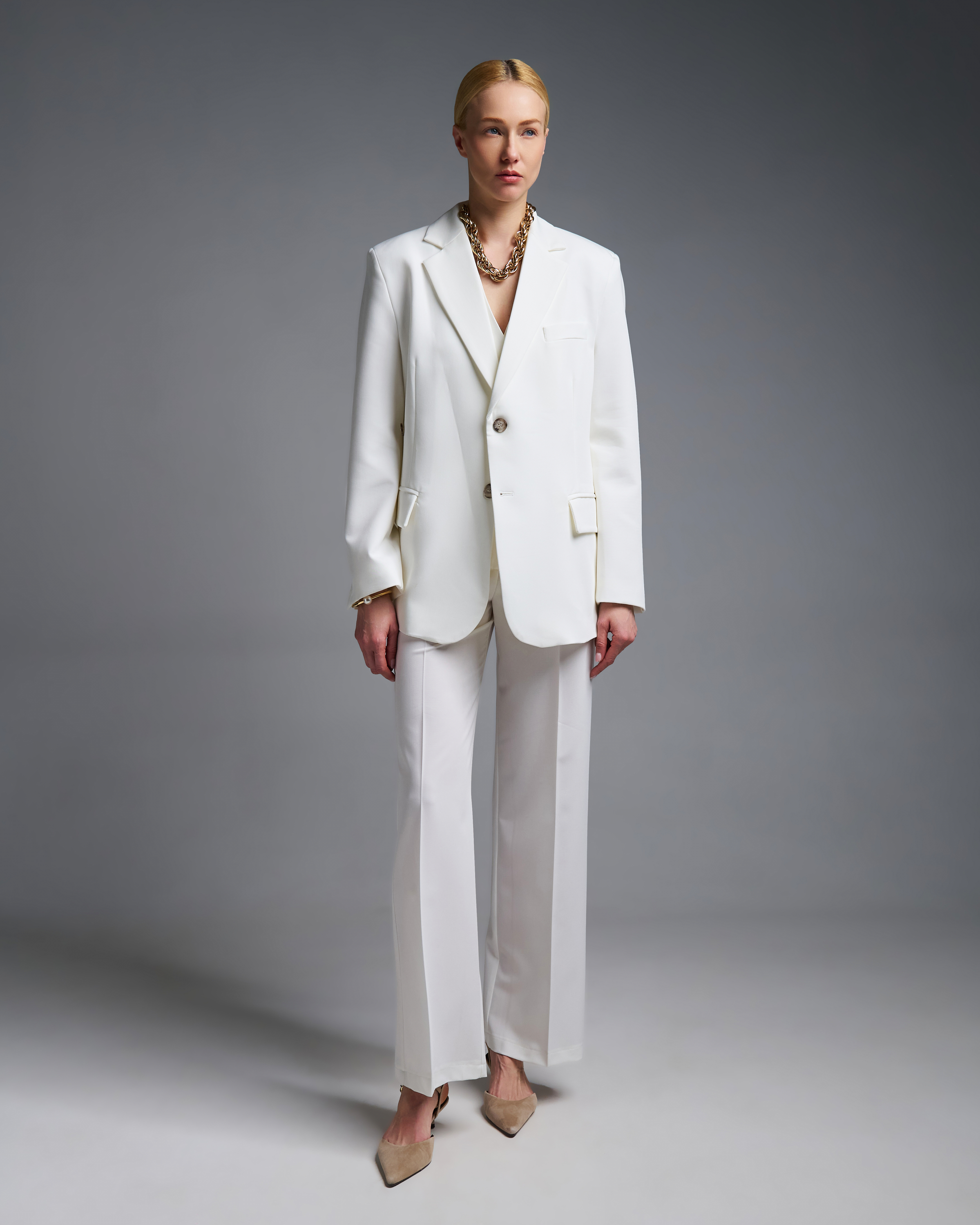 Λευκό Παντελόνι σε ίσια γραμμή Vicolo - 1