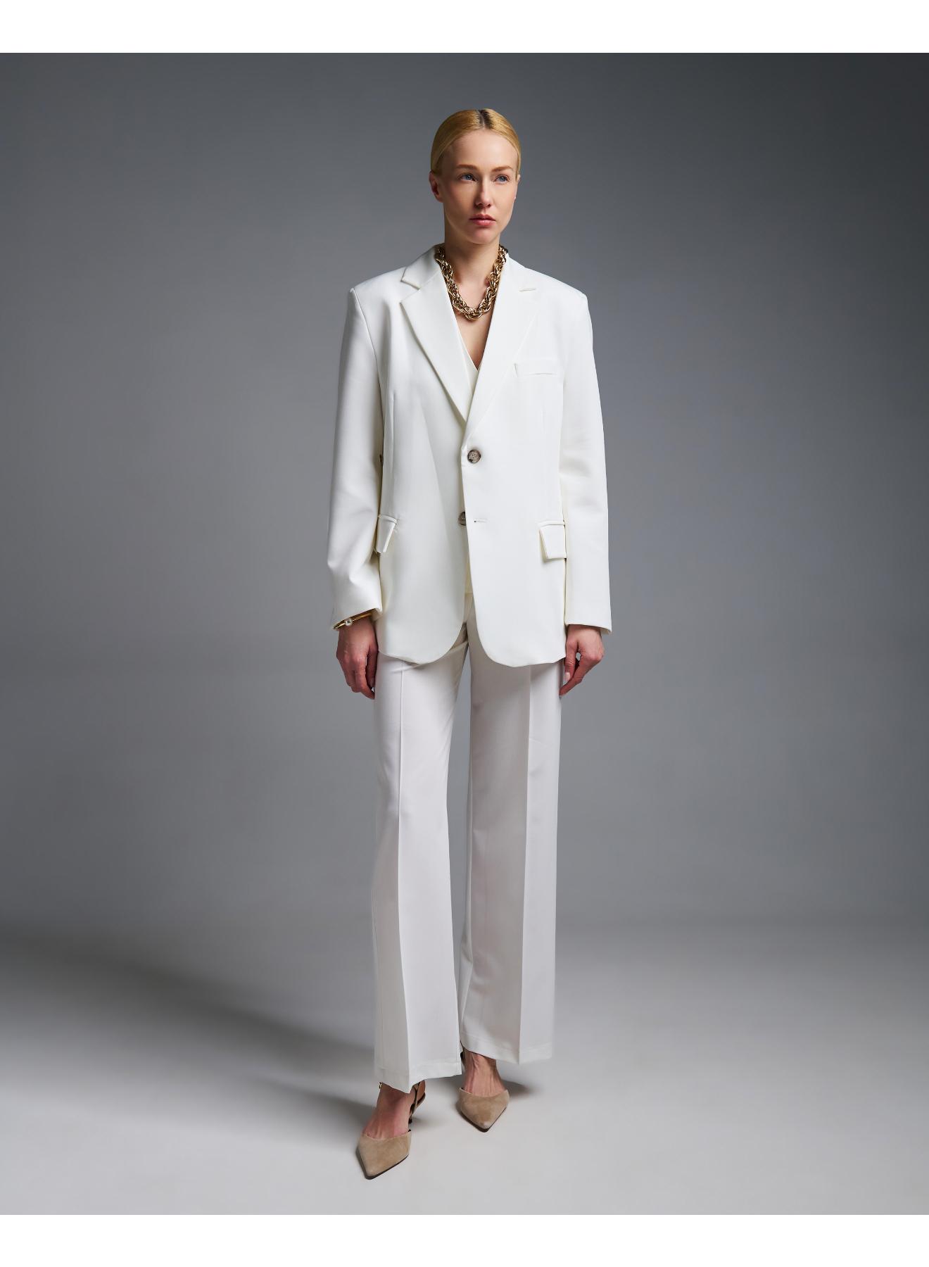 Λευκό Παντελόνι σε ίσια γραμμή Vicolo - 2