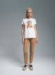 White cotton T-shirt with print Vicolo - 2