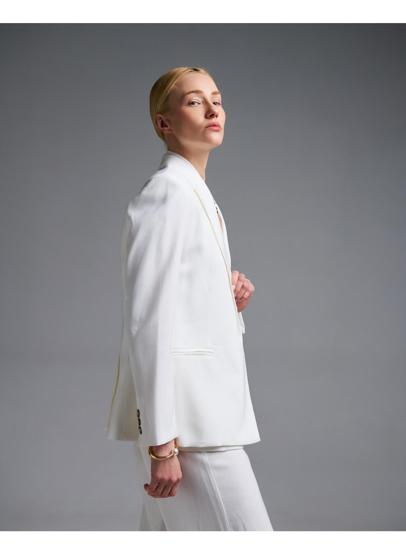 Λευκό Σακάκι με ένα κουμπί Vicolo - 5