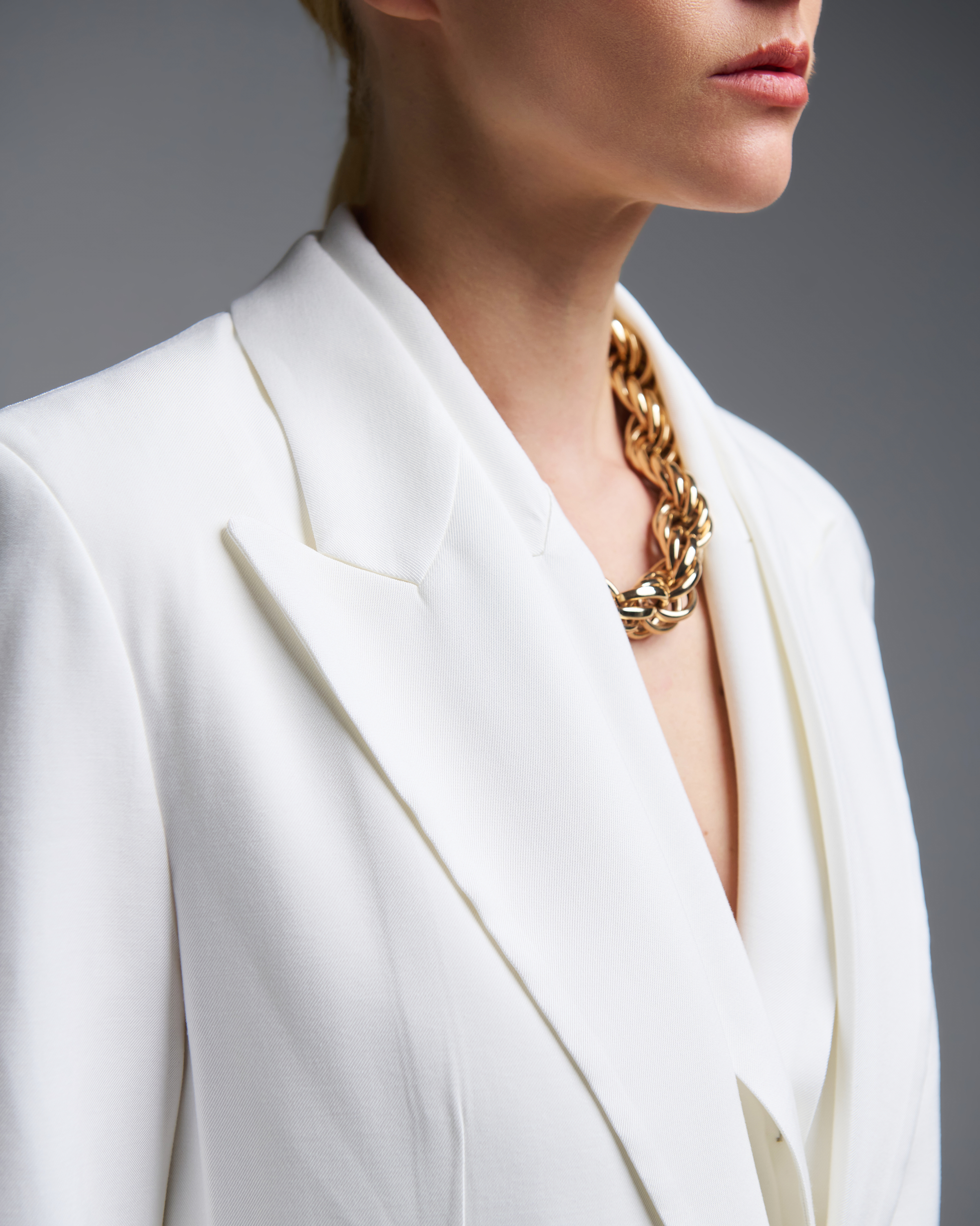 Λευκό Σακάκι με ένα κουμπί Vicolo - 2