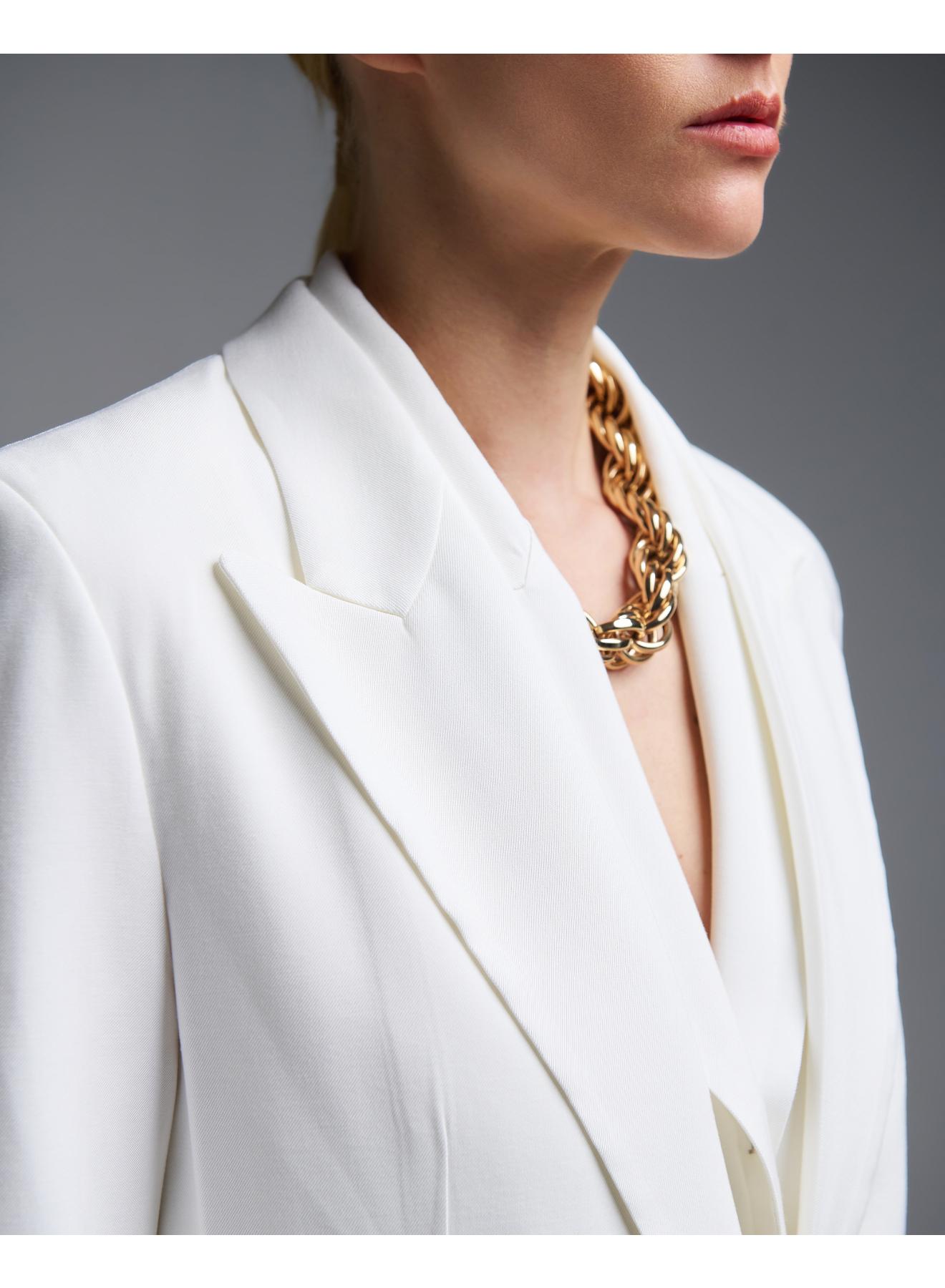 Λευκό Σακάκι με ένα κουμπί Vicolo - 3