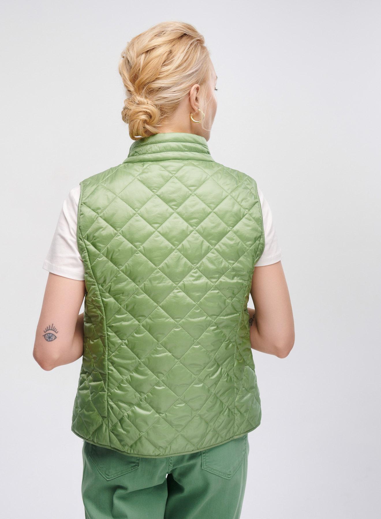 Green sleeveless quilted, padded Jacket Emme Marella - 4