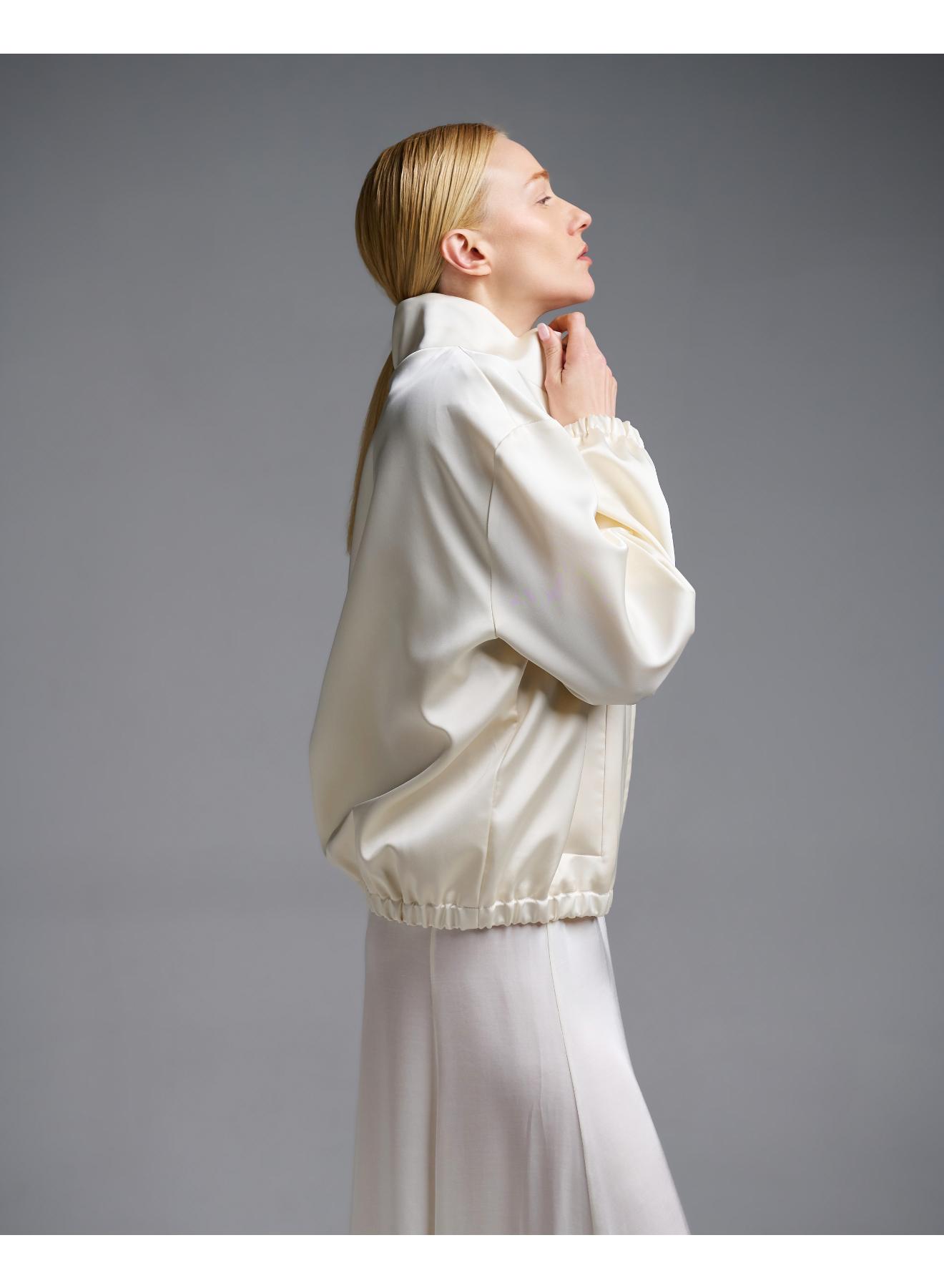 Εκρού σατέν Μπουφάν bomber Vicolo - 3