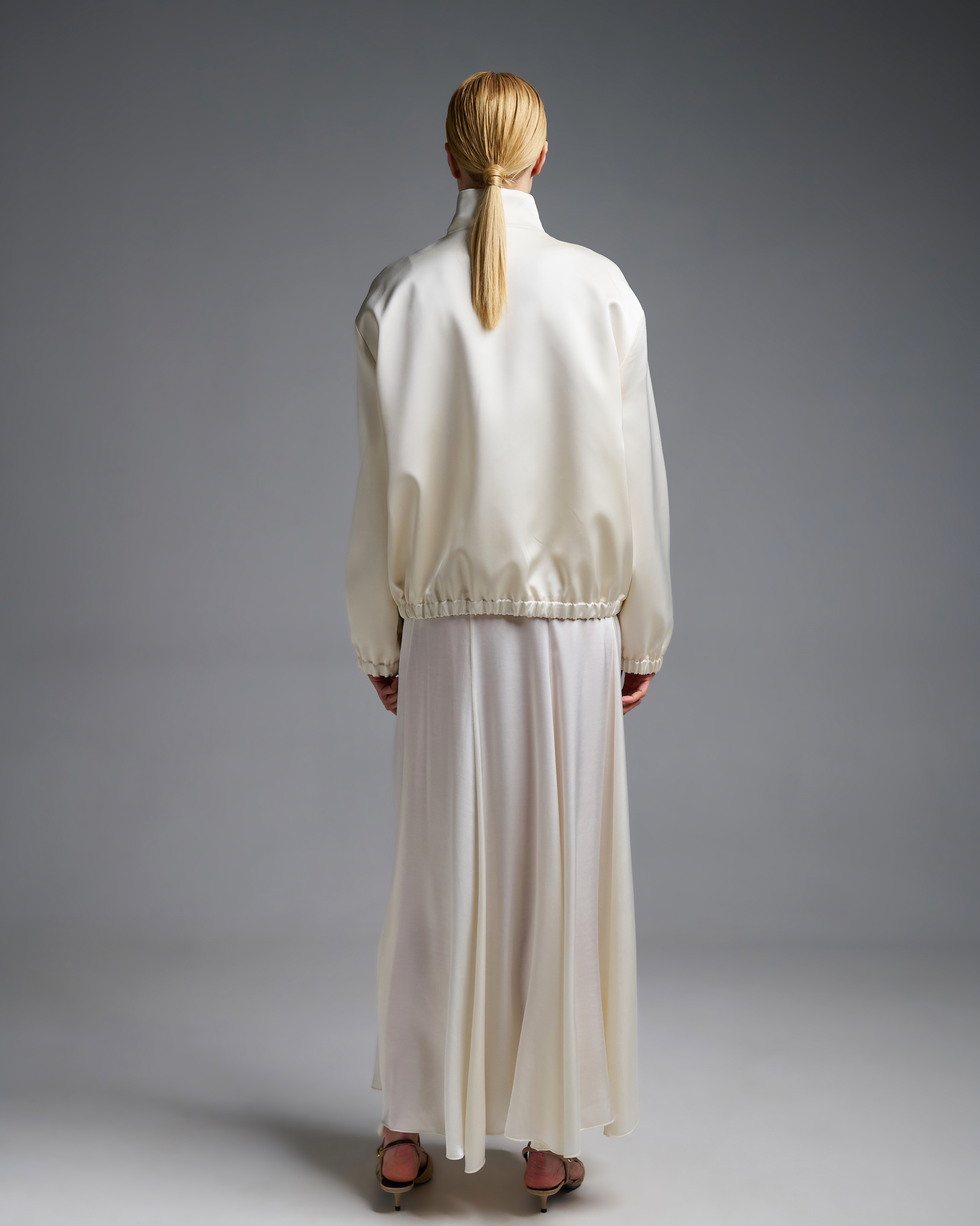 Ecru silky touch Skirt with elasticated waistband Vicolo - 3