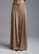 Beige Wide legs palazzo Trousers with belt and pleats Imperial - 1