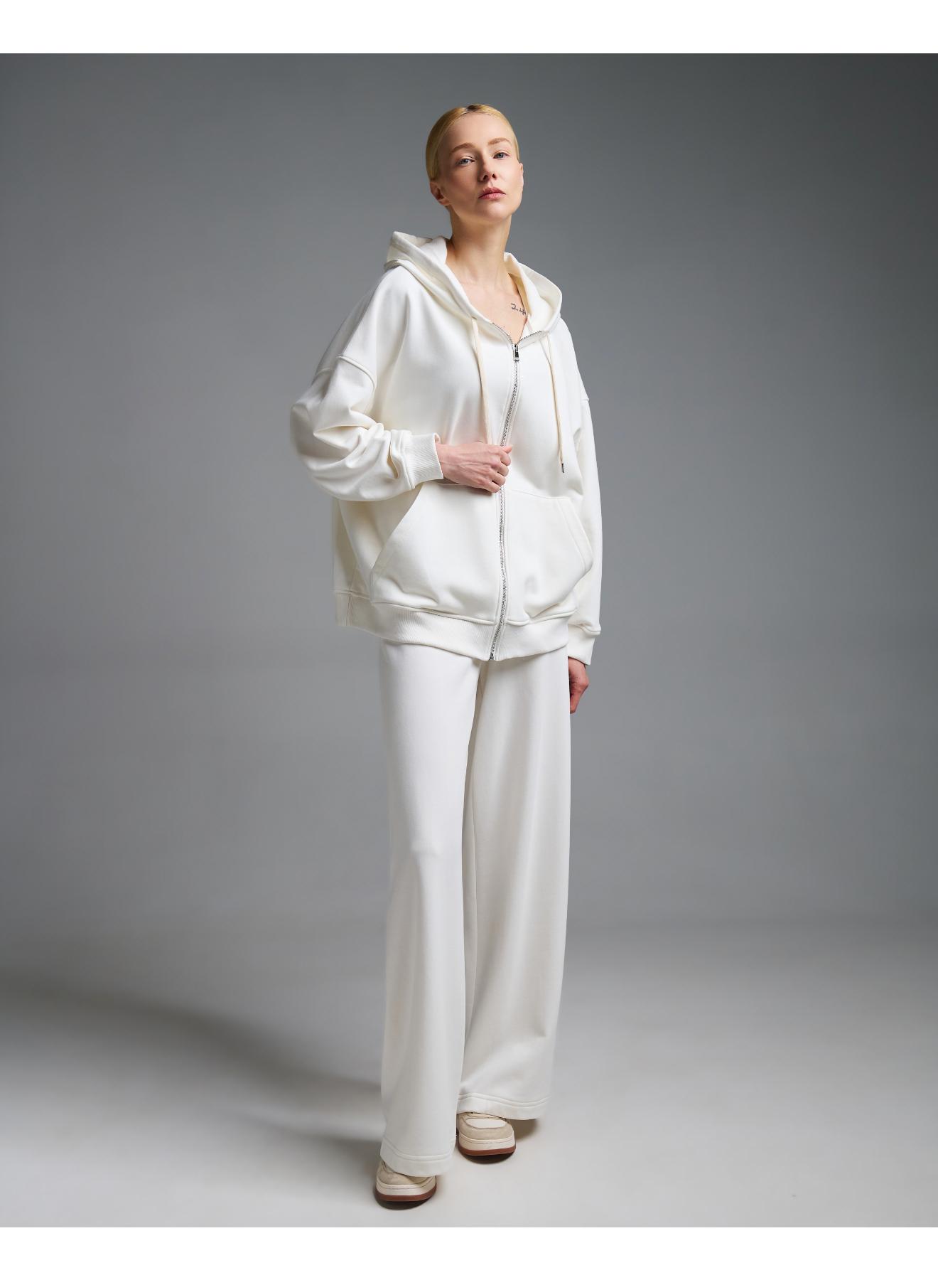 White straight fit Sweatpants Vicolo - 2