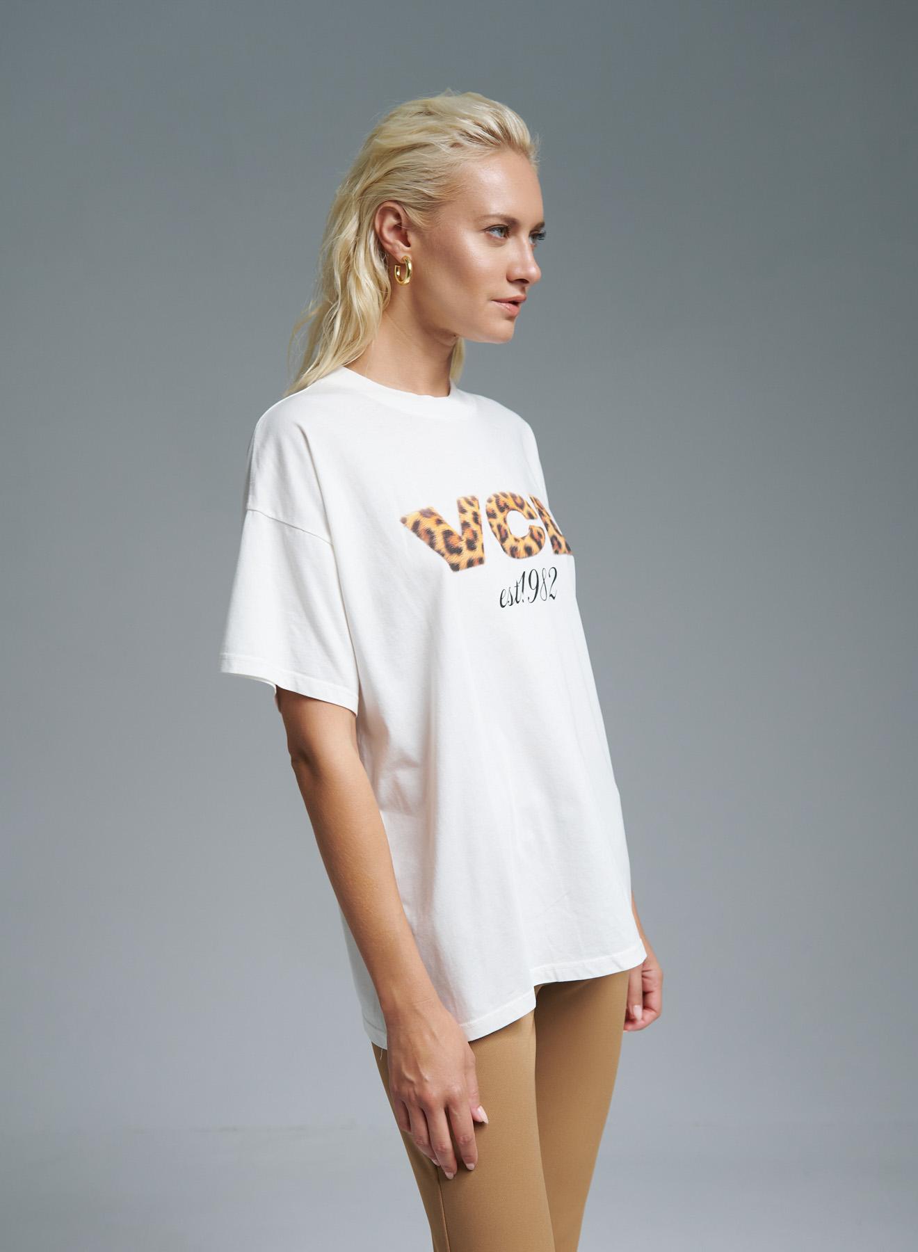 White cotton T-shirt with print Vicolo - 2