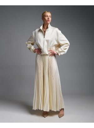 Εκρού silky touch πλισέ Φούστα με λάστιχο στη μέση Vicolo - 56609