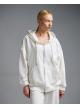 Λευκή Φούτερ Ζακέτα με φερμουάρ και με κουκούλα Vicolo - 0