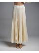 Εκρού silky touch πλισέ Φούστα με λάστιχο στη μέση Vicolo-5