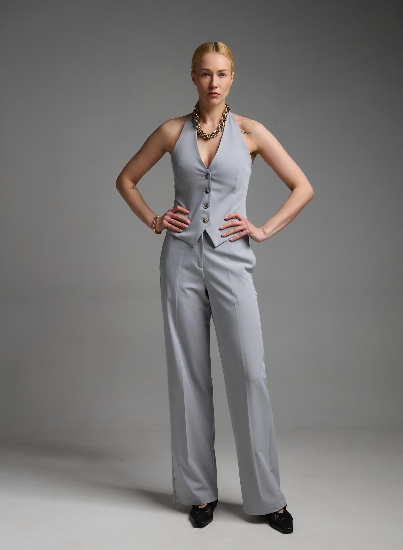 Γκρι Παντελόνι σε ίσια γραμμή Vicolo - 1