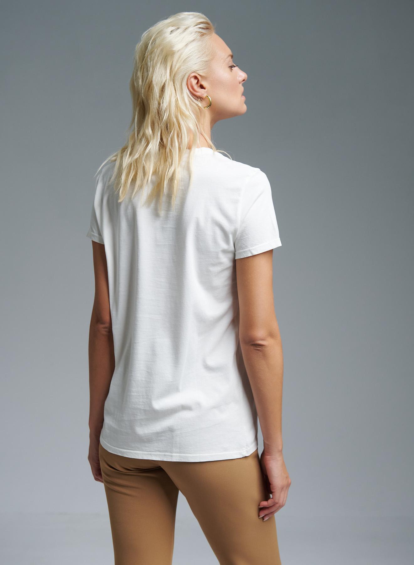 White cotton T-shirt with print Vicolo - 2