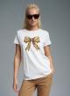 White cotton T-shirt with print Vicolo - 0