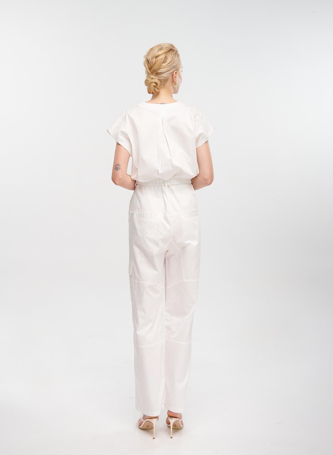 White popline Jumpsuit "EKALI" Devotion Twins - 4