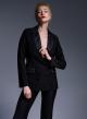 Double breasted lurex jacket with satin details - 4