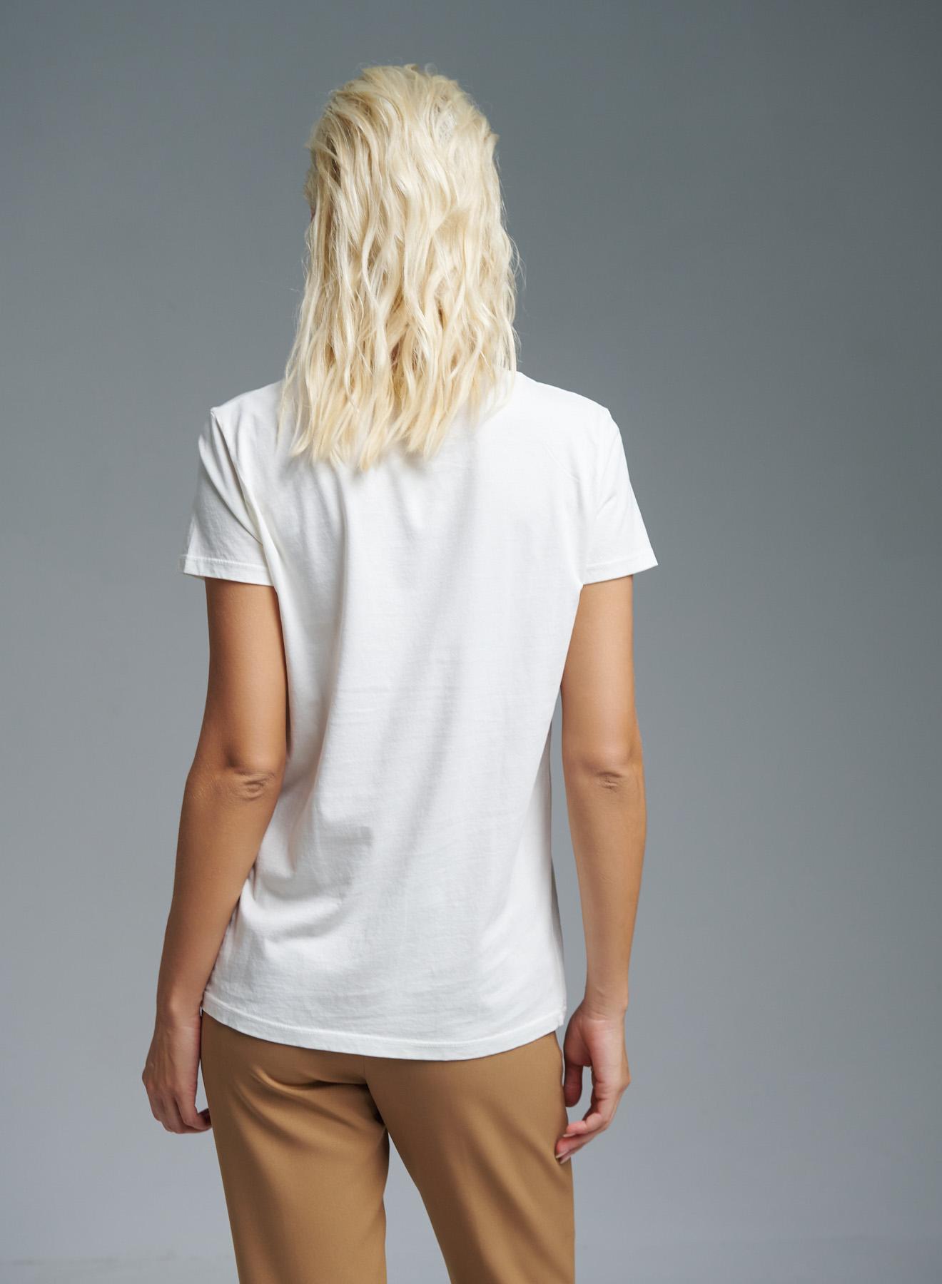 White cotton T-shirt with print Vicolo - 3